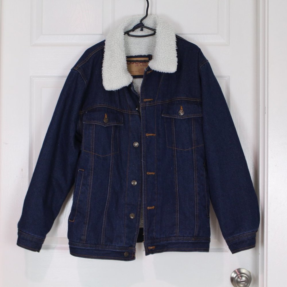 Oscar Jeans Denim Jacket w/ Sherpa Lining Men's Large L